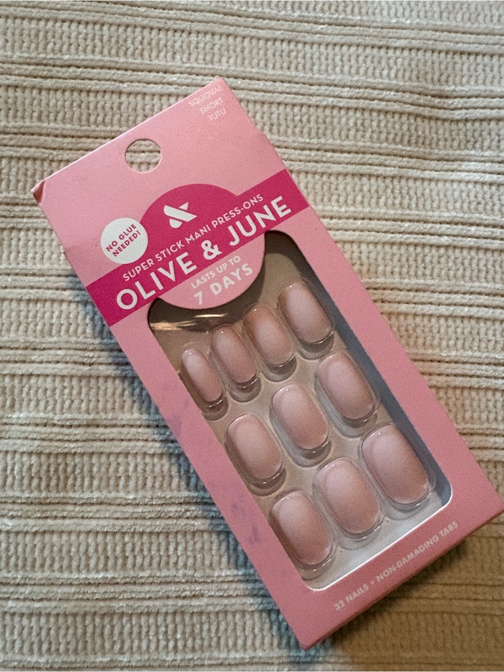 Olive & June Nude Pink Press-On Nails - Super Stick Mani